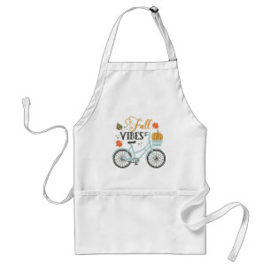 Fall Vibes By Bicycle Adult Apron