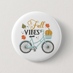Fall Vibes By Bicycle Button