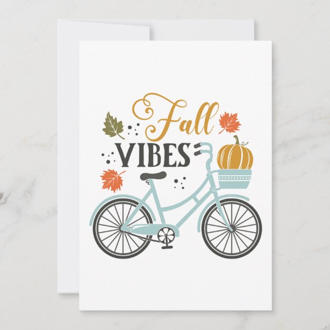 Fall Vibes By Bicycle Card (Front)