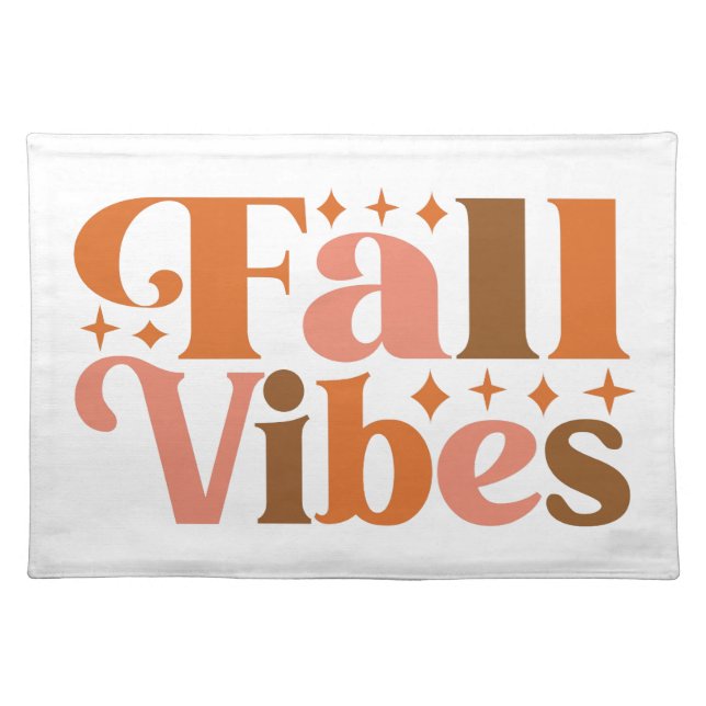 Fall Vibes Cloth Placemat (Front)