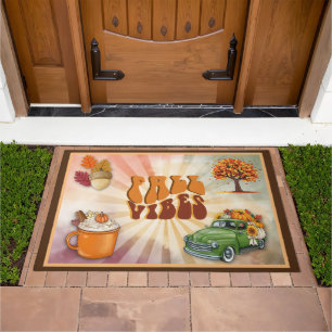 Fall Vibes Colorful Doormat