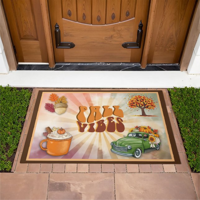 Fall Vibes Colorful Doormat (Outdoor)