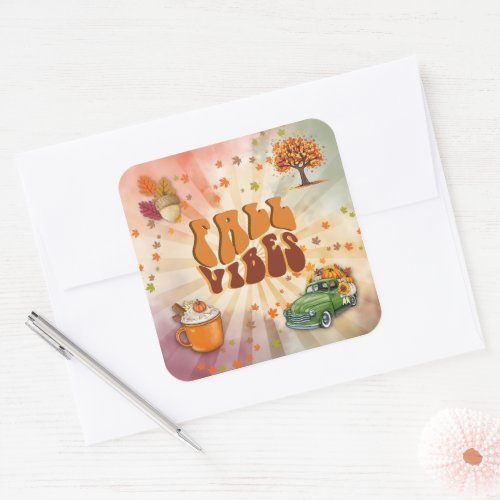 Fall Vibes Colorful Sticker