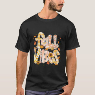 Fall Vibes Coquette Bow Pumpkin Thanksgiving Thank T-Shirt