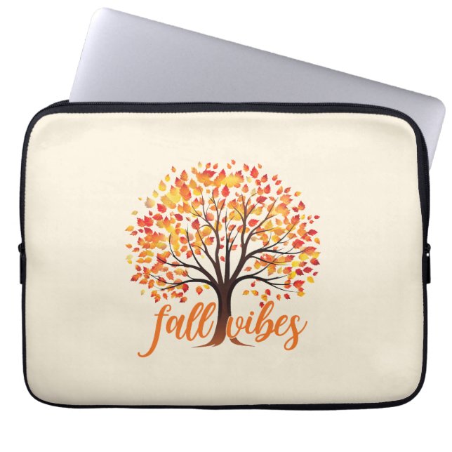 Fall Vibes – Cozy Fall Tree Laptop Sleeve (Front)