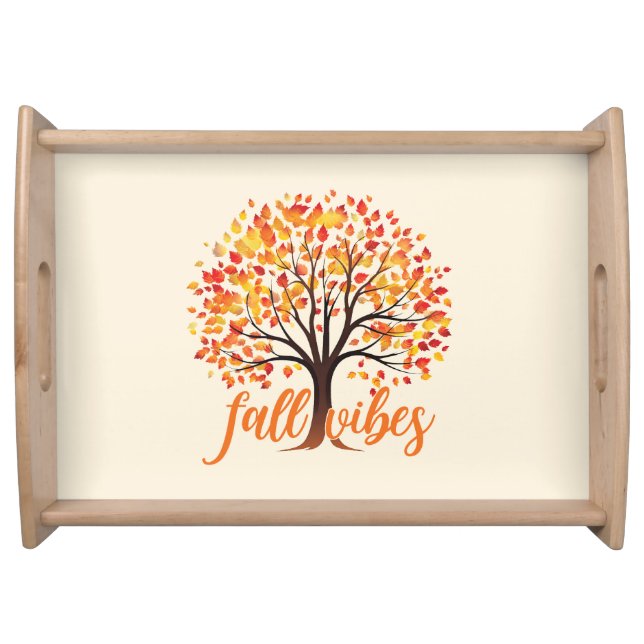 Fall Vibes – Cozy Fall Tree Serving Tray (Front)