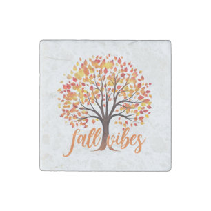 Fall Vibes – Cozy Fall Tree Stone Magnet