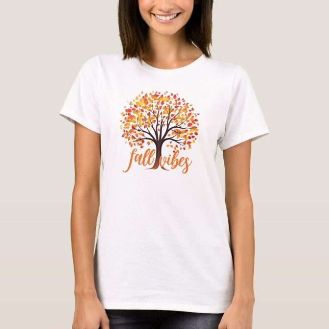Fall Vibes – Cozy Fall Tree T-Shirt (Front)