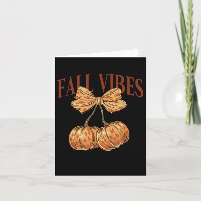 Fall Vibes-fall Lover Thanksgiving Day-autumn Cher Card (Front)