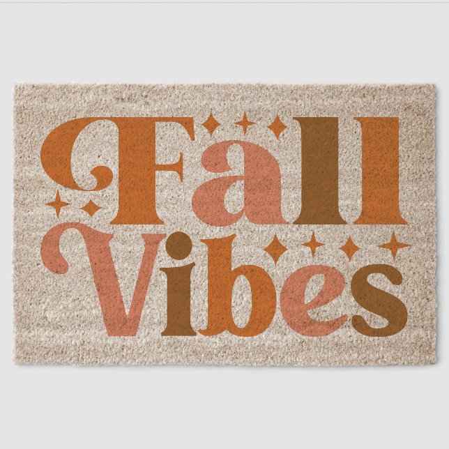 Fall Vibes Fiber Doormat (Front)