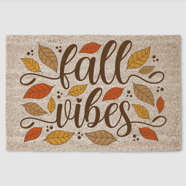 Fall Vibes Fiber Doormat (Front)