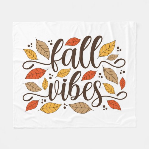 Fall Vibes Fleece Blanket