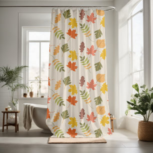 Fall vibes floral decorative eye-catching shower curtain