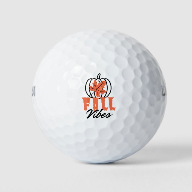 Fall Vibes Golf Balls (Front)