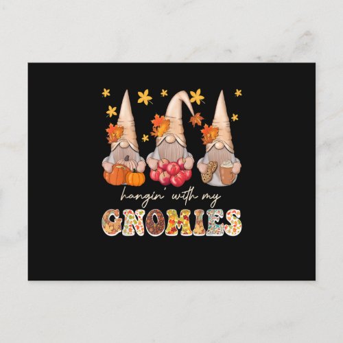 Fall Vibes Hanging With My Gnomies Happy Autumn Gn Postcard