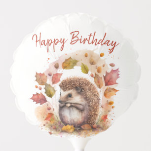 Fall vibes Hedgehog - Birthday Balloon