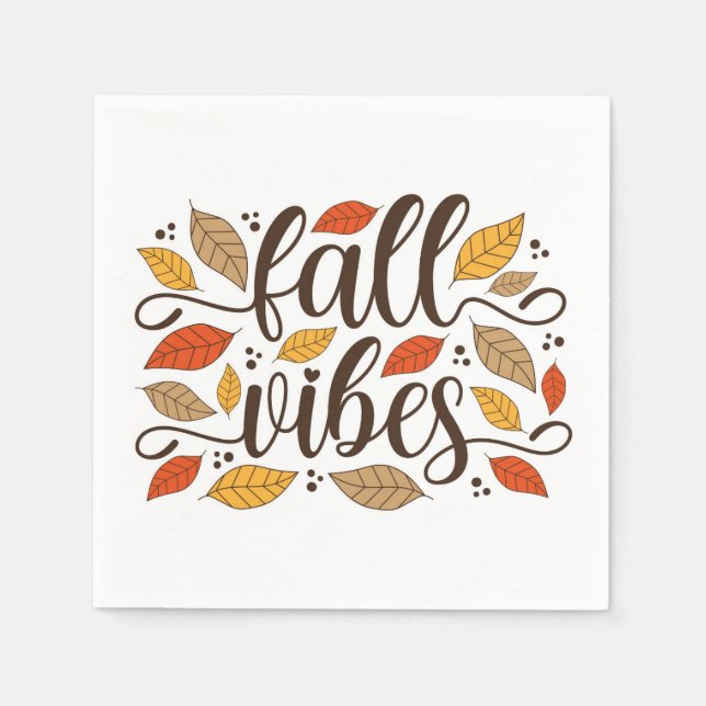 Fall Vibes Napkins (Front)