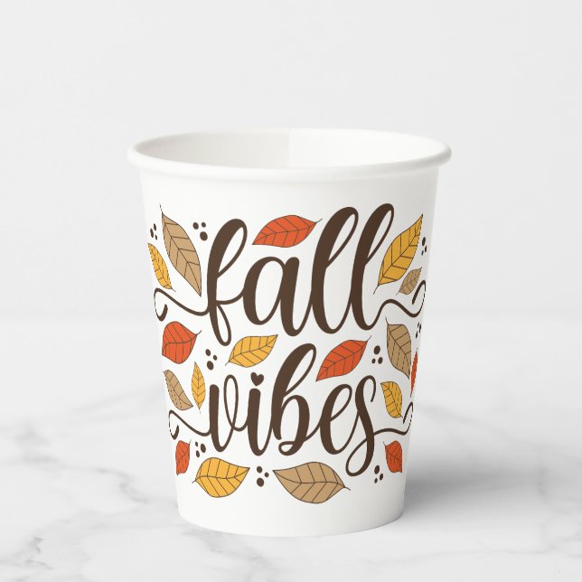 Fall Vibes Paper Cups (Left)