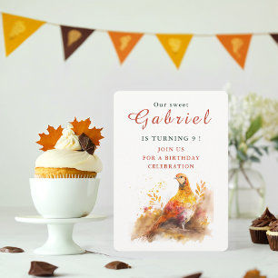 Fall vibes Pheasant - Birthday Invitation Card