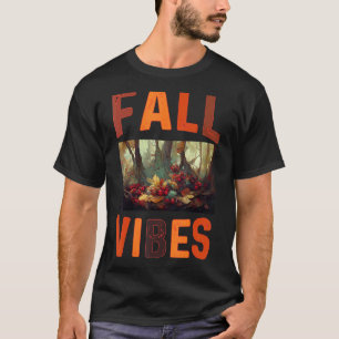 Fall Vibes Retro Pumpkin Spice Autumn Coffee Thank T-Shirt