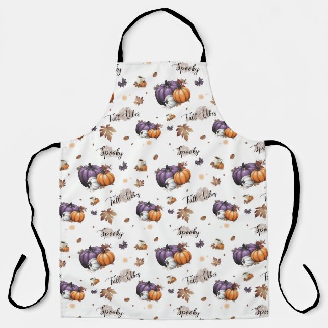 Fall Vibes Seamless Pattern  Apron (Front)