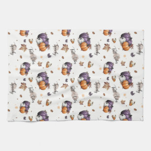 Fall Vibes Seamless Pattern Kitchen Towel