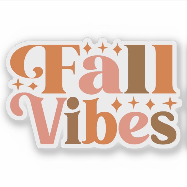 Fall Vibes Sticker (Front)