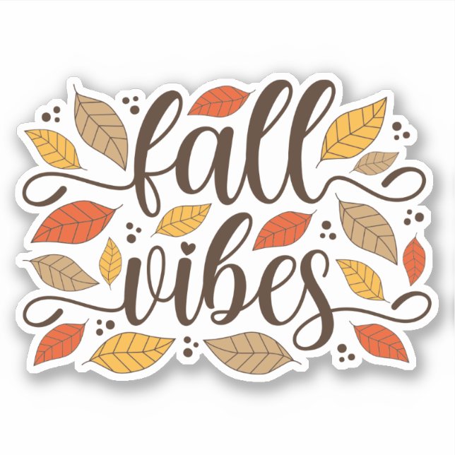 Fall Vibes Sticker (Front)