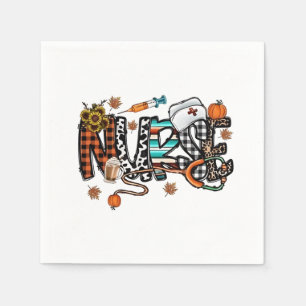 Fall Vibes That Nurse Life Nurse Fall Season Autum Napkins