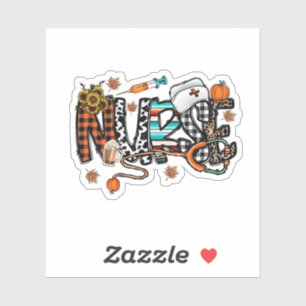 Fall Vibes That Nurse Life Nurse Fall Season Autum Sticker