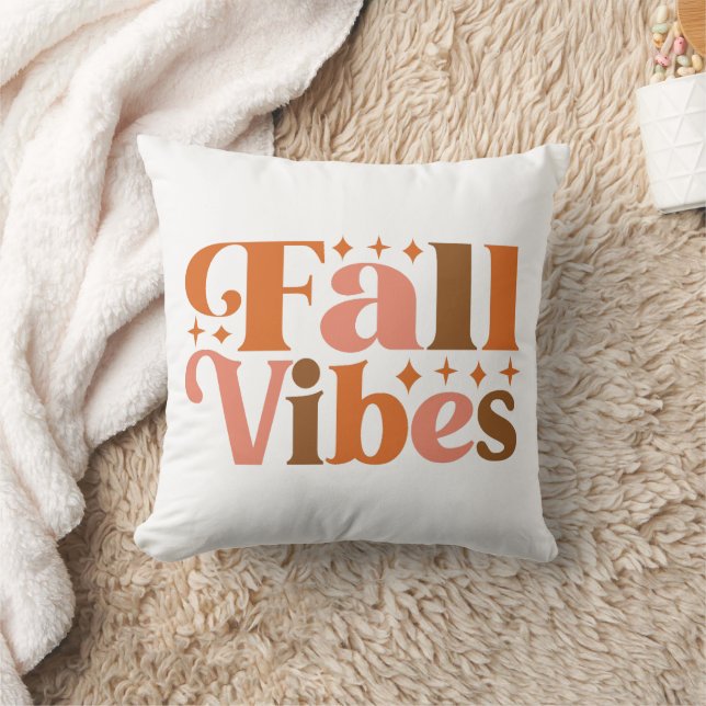 Fall Vibes Throw Pillow (Blanket)
