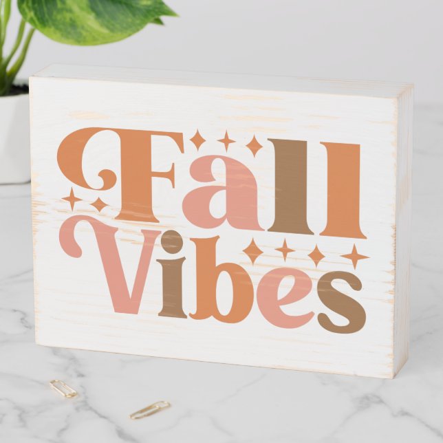 Fall Vibes Wooden Box Sign (In Situ Horizontal)