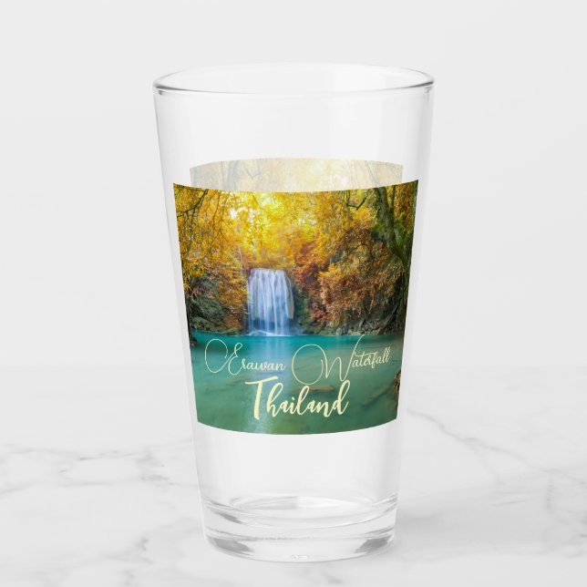 Fall View of Erawan Waterfall Thailand          Glass (Front)