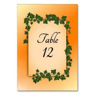 Fall Vines Table Number