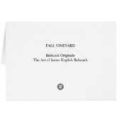 Fall Vineyard Card (Back Horizontal)