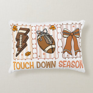 Fall Vintage Football Game Day Accent Pillow