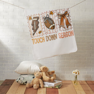 Fall Vintage Football Game Day Baby Blanket