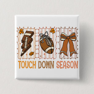Fall Vintage Football Game Day Button