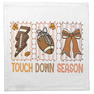 Fall Vintage Football Game Day Cloth Napkin