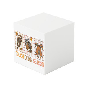 Fall Vintage Football Game Day Cube