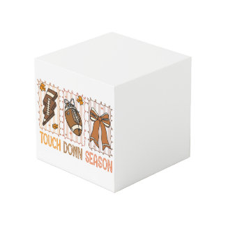 Fall Vintage Football Game Day Cube