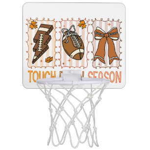 Fall Vintage Football Game Day Mini Basketball Hoop