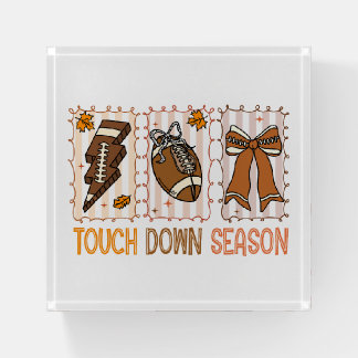Fall Vintage Football Game Day Paperweight