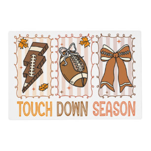 Fall Vintage Football Game Day Placemat