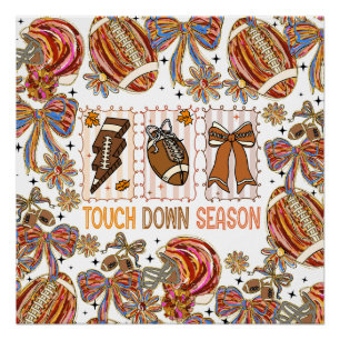 Fall Vintage Football Game Day Poster