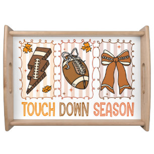 Fall Vintage Football Game Day Serving Tray