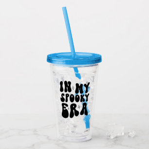Fall Vintage In My Spooky Era Retro Halloween Acrylic Tumbler