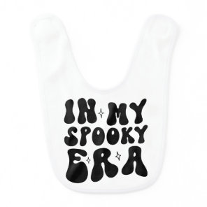 Fall Vintage In My Spooky Era Retro Halloween Baby Bib