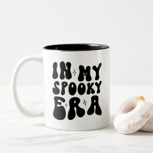 Fall Vintage In My Spooky Era Retro Halloween Two-Tone Coffee Mug