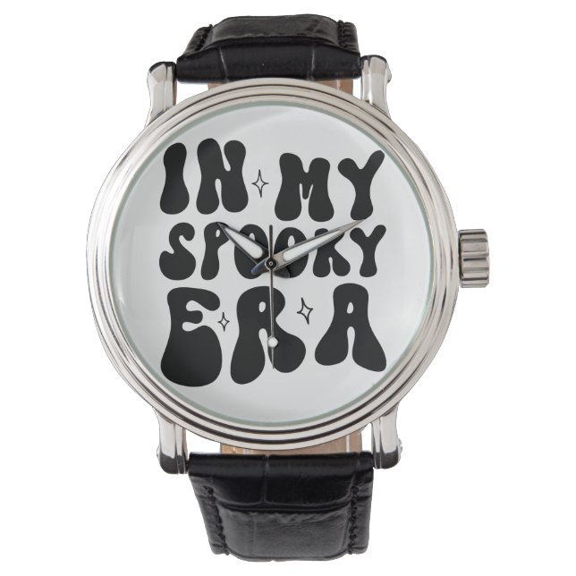Fall Vintage In My Spooky Era Retro Halloween Watch (Front)